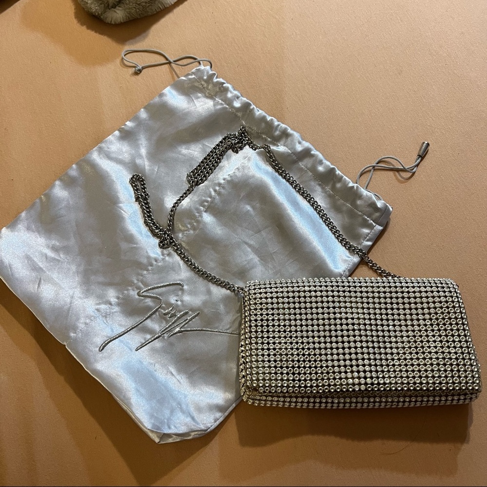 Whiting And Davis Crystal Triangle Clutch - image 2